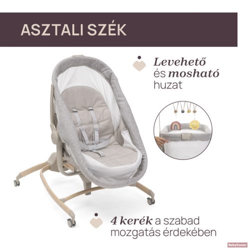 Chicco Baby Hug Armonia 4in1 bölcső, pihenőszék, etetőszék, asztali szék Scandinavian
