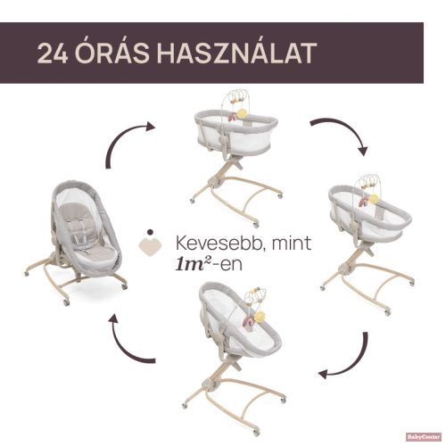 Chicco Baby Hug Armonia 4in1 bölcső, pihenőszék, etetőszék, asztali szék Scandinavian