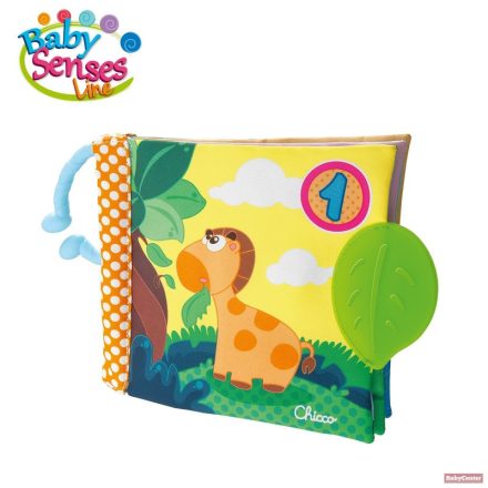 Chicco három lapos csörgő-rágókás textil könyv
