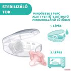 Chicco Physio Soft (MiniSoft) nyugtató szilikoncumi - rózsa/transzparens 0-2 hó