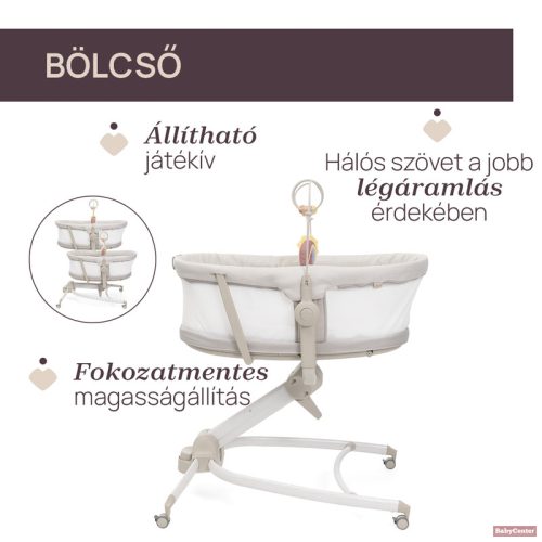 Chicco Baby Hug Armonia 4in1 bölcső, pihenőszék, etetőszék, asztali szék Mother Pearl