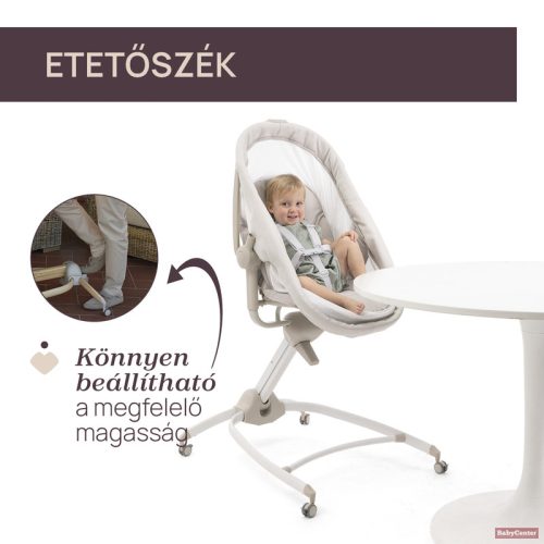 Chicco Baby Hug Armonia 4in1 bölcső, pihenőszék, etetőszék, asztali szék Mother Pearl