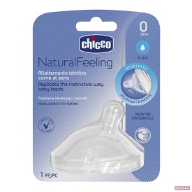   Chicco NaturalFeeling ferde etetőcumi 2hó+ közepes folyású 1db 