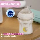 Chicco NaturalFeeling üveg 150 ml cumisüveg 0hó+ normál folyású /neutral/