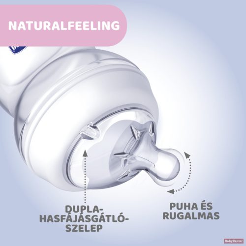 Chicco NaturalFeeling üveg 150 ml cumisüveg 0hó+ normál folyású /neutral/