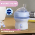 Chicco NaturalFeeling 150 ml cumisüveg 0hó+ normál folyású /kék/