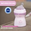 Chicco NaturalFeeling 250 ml cumisüveg 2hó+ közepes folyású /rózsa/