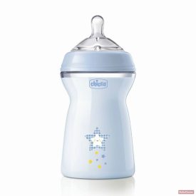   Chicco NaturalFeeling 330 ml cumisüveg 6hó+ gyors folyású /kék/