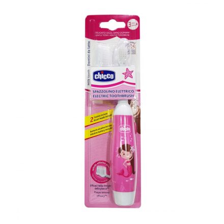 Chicco elektromos fogkefe 2db cserélhető fejjel - rózsa