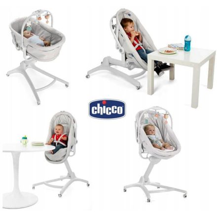 Chicco Baby Hug 4in1 AIR bölcső-pihenőszék-etetőszék-fotel 2023 /white snow/