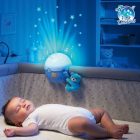 Chicco NEXT TO STARS zenélő projektor plüss macival (éjjelifény) - kék