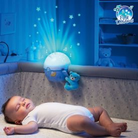   Chicco NEXT TO STARS zenélő projektor plüss macival (éjjelifény) - kék