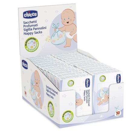 Chicco tárolószatyor használt pelenkákhoz - illatosított /50 db/