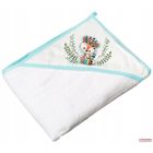 TegaBaby kapucnis pamut kifogó /törülköző/ 100x100cm - wild róka fehér