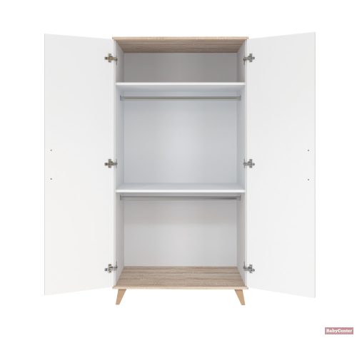 Faktum FLIP White & Oak 2 osztású szekrény