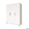 Faktum FLIP White & Oak 3 osztású szekrény