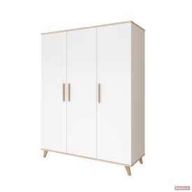 Faktum FLIP White & Oak 3 osztású szekrény