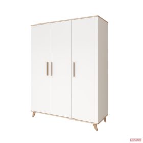 Faktum FLIP White & Oak 3 osztású szekrény