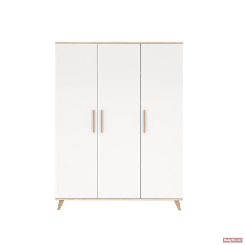 Faktum FLIP White & Oak 3 osztású szekrény