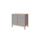 Faktum LOOP Grey&Oak (pelenkázó) komód - Kifutó