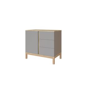   Faktum LOOP Grey&Oak komód + pelenkázó toldalék - Kifutó (utolsó dobozos darab)