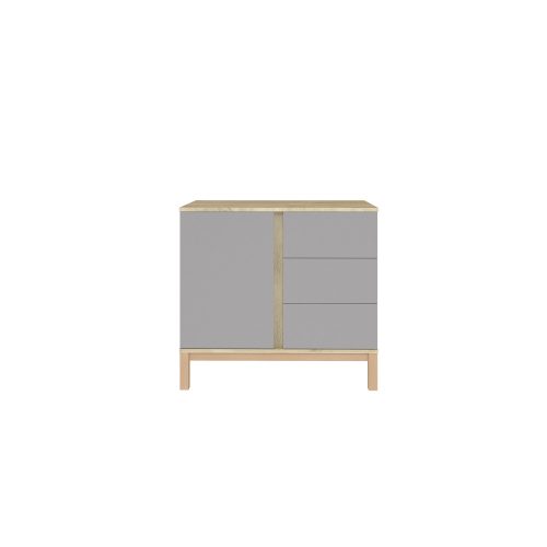 Faktum LOOP Grey&Oak komód + pelenkázó toldalék - Kifutó (utolsó dobozos darab)