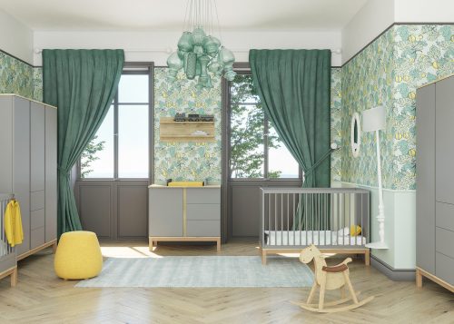 Faktum LOOP Grey&Oak komód + pelenkázó toldalék - Kifutó (utolsó dobozos darab)