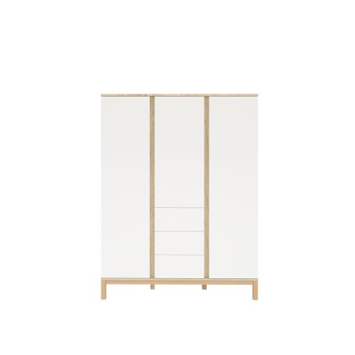 Faktum LOOP White&Oak 3 osztású szekrény