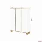 Faktum Sienna White 3 osztású szekrény