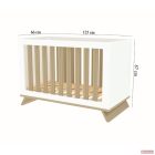 Faktum Sienna White 120-as átalakítható babaágy +leesésgátlóval