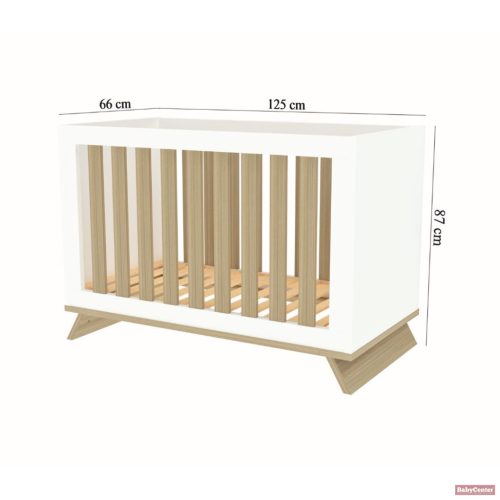 Faktum Sienna White 120-as átalakítható babaágy +leesésgátlóval