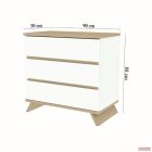 Faktum Sienna White komód + toldalék komódhoz