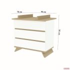 Faktum Sienna White komód + toldalék komódhoz