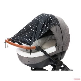   Napvitorla UV50+ védelem univerzális méretben - fekete csillagos