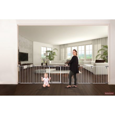 DREAMBABY Biztonsági kerítés 3in1 - fehér (375cm)