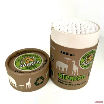 Giraffe® Bambusz fültisztító tégelyes - 100db