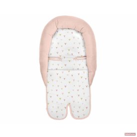   Kikkaboo fejszűkítő (újszülött szűkítő betét) autósülésbe memóriahabos - pink szívek