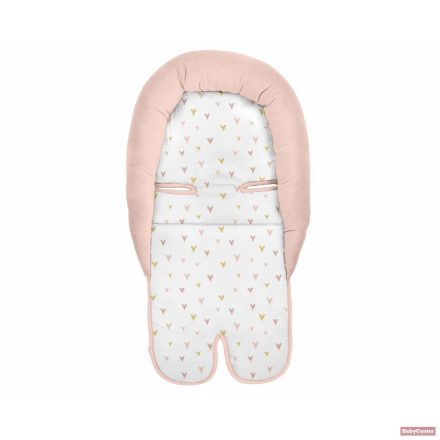 Kikkaboo fejszűkítő (újszülött szűkítő betét) autósülésbe memóriahabos - pink szívek