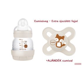   MAM anti-colic bio cumisüveg /130ml/ + ajándék játszócumi /barna/