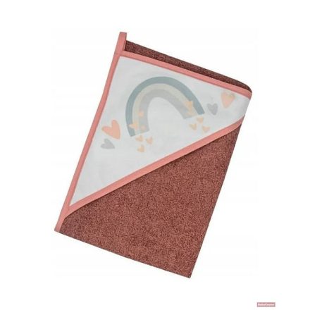 TegaBaby kapucnis pamut kifogó /törülköző/ 100x100cm - meteo pink