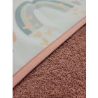 TegaBaby kapucnis pamut kifogó /törülköző/ 100x100cm - meteo pink