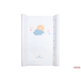   TegaBaby pelenkázólap, merev hátoldal, ékes kialakítás 70x50cm /Meteo fehér napocska/