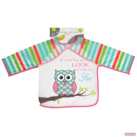 Bib előke hosszú ujjas - Messy Pink