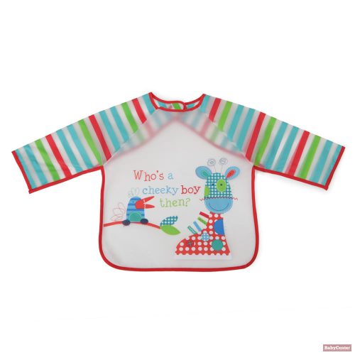 Bib előke hosszú ujjas - Messy Piros