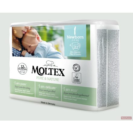 Moltex Pure&Nature Newborn (1-es) öko pelenka 2-4 kg - 22 db