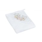 TegaBaby kapucnis pamut kifogó /törülköző/ 100x100cm - maci fehér