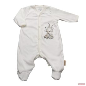 Nyuszi pamut rugdalozó hosszú ujjú /nyers/