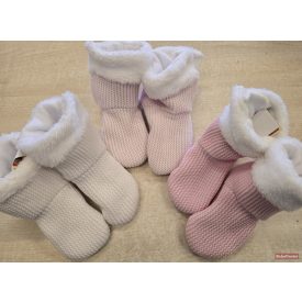 Pirinyó bélelt, kötött kocsicipő - több színben