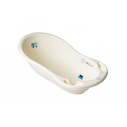TegaBaby 102cm nagypiskóta vízhőmérős,vízleeresztős babakád - kutya-cica sárga
