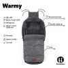 Petite&Mars Warmy Prémium bundazsák babakocsiba - SILVERED BLACK